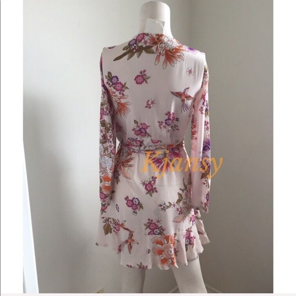 Martina Floral Wrap Mini Dress - Picture 7 of 8